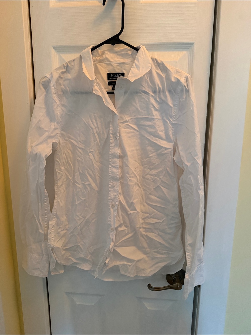 J. Crew Men's White Button-Front Dress Shirt